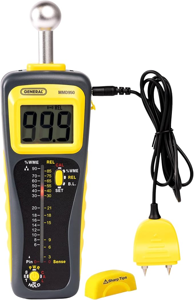 General Tools pin/pinless moisture meter — Amazon pack shot