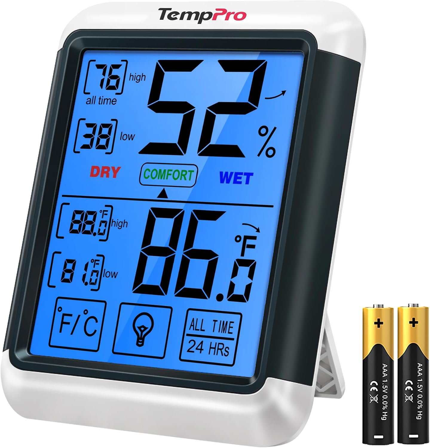 ThermoPro TP55 digital hygrometer — Amazon pack shot