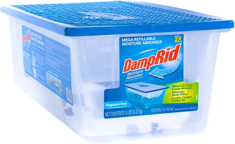 DampRid FG280 mega refillable moisture absorber tub — Amazon pack shot