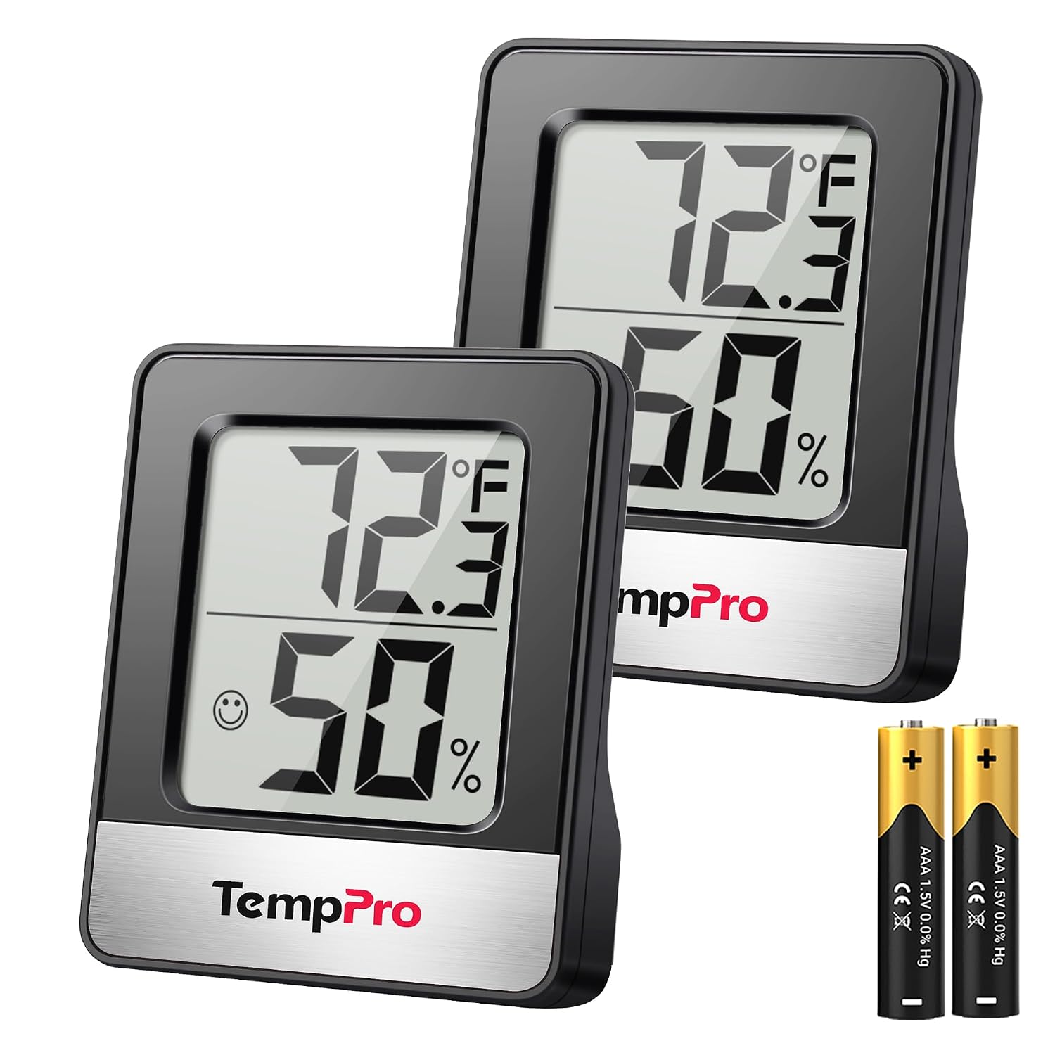 ThermoPro TP49 digital hygrometer 2-pack — Amazon pack shot