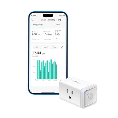 Kasa smart plug with energy monitoring — Amazon pack shot
